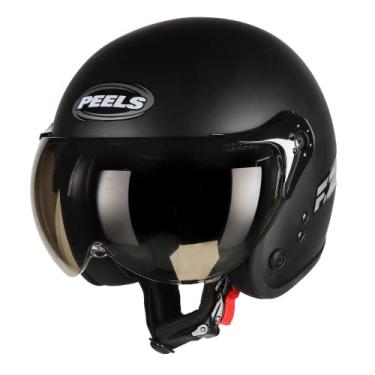 Imagem de Capacete Aberto Moto Peels F-21 Classic Preto Fosco/Grafite 56