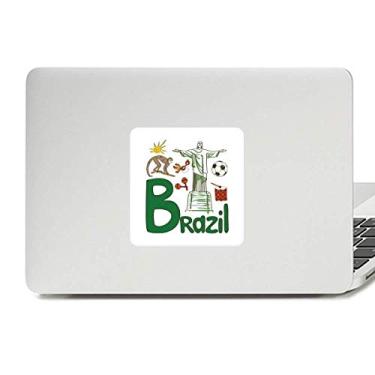 Imagem de Adesivo de vinil padrão de marco nacional do Brasil, paster, laptop, decoração de PC