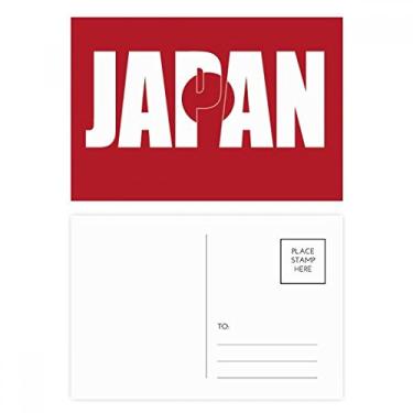 Imagem de Conjunto de cartão postal com nome da bandeira do país do Japão, cartão de felicitações