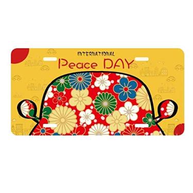 Imagem de DIYthinker Art Sakura Flowers Japan Style Placa de carro Decoração Dia da Paz