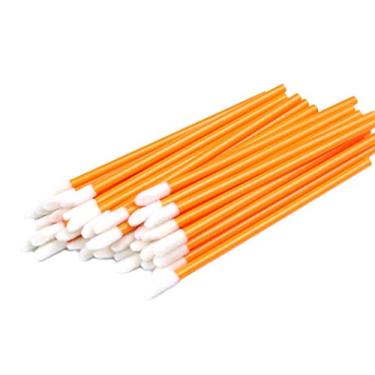 Imagem de Escova de lábios descartável 50 ferramentas de remoção de cílios, batom, brilho labial, rímel, cosméticos, cosméticos, cosméticos, maquiagem, batom, brilho labial, maquiagem, kit de cosméticos, 50 peças, laranja