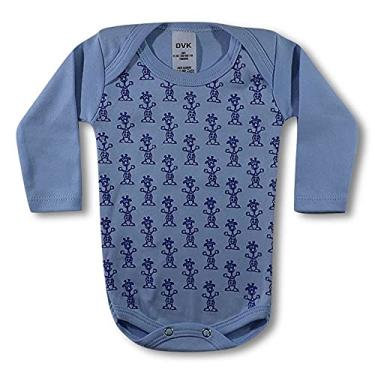 Imagem de Body Bebe Manga Longa Estampado Girafinha Azul - G