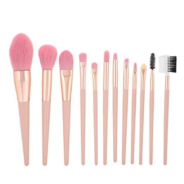Imagem de Pincel de maquiagem macio, pincéis de cosméticos ecológicos, uso - 12 peças/conjunto para uso doméstico feminino