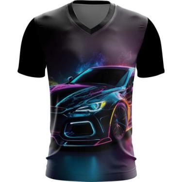 Imagem de Camiseta Gola V Carro Neon Dark Silhuette Sportive 1 - Kasubeck Store