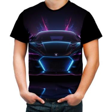 Imagem de Camiseta Colorida Carro Neon Dark Silhuette Sportive 3 - Kasubeck Stor