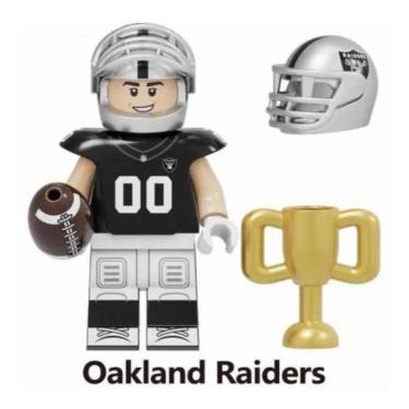 Imagem de Boneco Blocos De Montar Futebol Americano Oakland Raiders