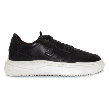 Imagem de Tênis De Couro Democrata Masculino Denim Block Preto 240501-009-44