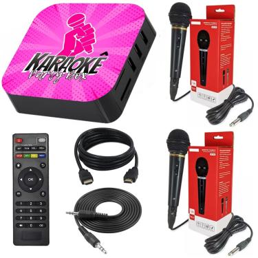 Imagem de Karaoke Party Box Rosa +2 Microfones +de 1000 Músicas Videoke Com Pontuação