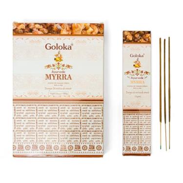 Imagem de YOGATERIA Incenso Indiano Massala Mirra Natural Orgânico Goloka 12 caixinhas (12 caixinhas)