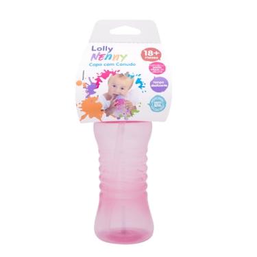 Imagem de Lolly Baby Copo Clean Canudo Retrátil 300Ml Lolly Rosa