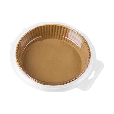 Imagem de Baoblaze 100 peças forros de papel para fritadeira a ar, forros descartáveis antiaderentes, à prova de óleo, papel redondo para fritar, pastelaria, batatas,