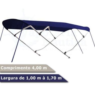 Imagem de Capota Toldo Nautico 4 Arcos 4m Comprimento Estrutura Reforçada P/ Lan