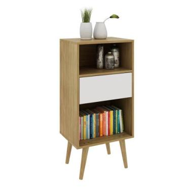 Imagem de Estante com 1 Gaveta Multimóveis CR25009 Natural/Off White