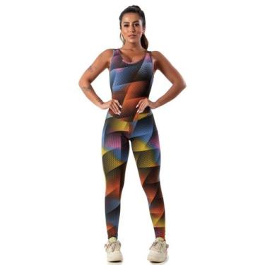 Imagem de Macacão Carol Estampado Longo Costas Aberta Fitness - JAVA MODAS, Esta