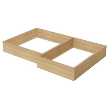Imagem de Multiuso de Cozinha Kit de Rodapé de canto Multilinha 80x52x10cm Natur