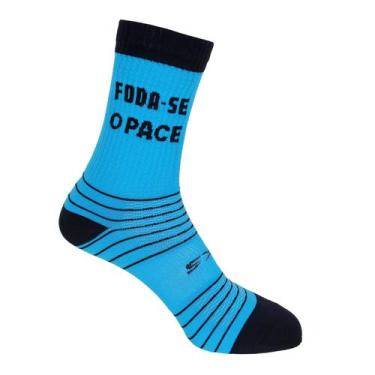 Imagem de Meia de  Corrida  - Foda-se o Pace - T-SOCKS , 33 ao 37, Azul