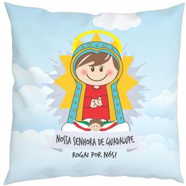 Imagem de Almofada Com Enchimento Oração Santinho Nossa Senhora de Guadalupe - C