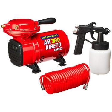 Imagem de Compressor Ar Direto Tufao Pintura Red 40psi 1/3hp Chiaperini