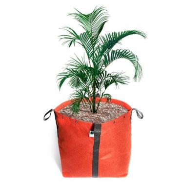 Imagem de Vaso Plantas Grande 100 Litros Feltro Decoração King Pot, Vermelho