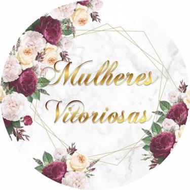 Imagem de Painel de Tecido Sublimado Redondo Religioso Mulheres Vitoriosas Flore