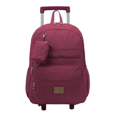 Imagem de Mochila Carrinho Trendy Grande Escolar Rodinha Xeryus, Pink