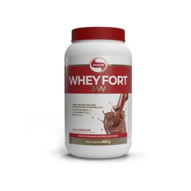 Imagem de Whey Fort Vitafor 900G Chocolate, Chocolate, 900g