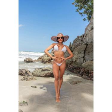 Imagem de Biquini marquinha de fita fio dental com regulagem FERNANDA  Bronze su