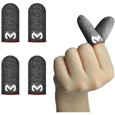 Imagem de Kit Luva De Dedo Gamer Pra Jogar Free Fire Semi Pro Para Jogar COD Mob