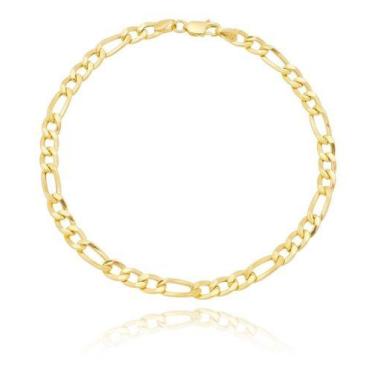 Imagem de Pulseira 3x1 Ouro 18k 750 Fecho Mosquetão - Thile Jóias