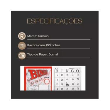 Imagem de Melhor Blocos De Cartela De Bingo Números 12x11 100 Folhas - Tamoio