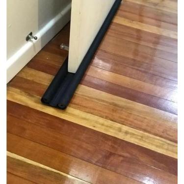 Imagem de Kit 2 trilho veda po protetor rolinho veda porta tecido de lona 90cm -