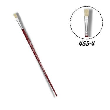 Imagem de Pincel Condor 455-04 Chato Plano Cerda Alvejada Cabo Curto