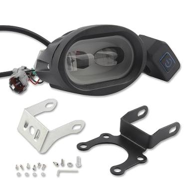 Imagem de ABCERRSI Kit de farol de 20 W, lente frontal de motocicleta, luz de LED externa com interruptor de controle, suporte e parafuso para Surron Light Bee X e S X260 X160 Segway Dirt Bike