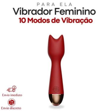 Imagem de Vibrador Recarregável 10 Vibrações New Cat Coleção Red Lovetoys, Verme