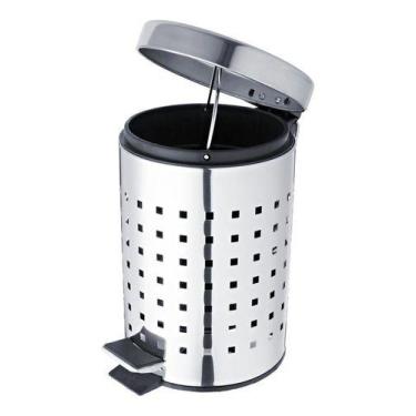 Imagem de Lixeira De Banheiro Deluxe - Metal - 3 Litros - Sensea, Prateado
