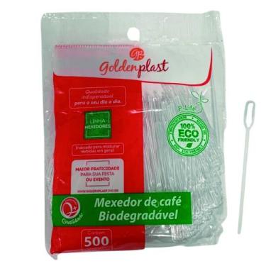 Imagem de Palheta mexedor de café plastica descartável 9cm c/1000 - GOLDENPLAST
