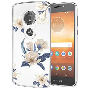 Imagem de Vokuha Capa protetora para celular Moto E5 Play/Moto E5 Go/Moto E5 Cruise para Moto E5 Play (flor branca)