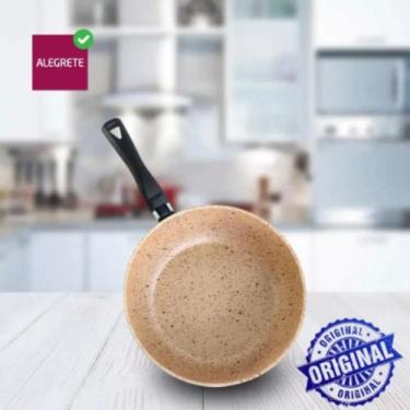 Imagem de Frigideira Profissional Antiaderente  Colore WOK 24cm Bege - Alegrete