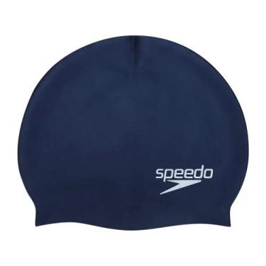 Imagem de Touca Silicone Speedo Adulto Lisa Flat Swim Cap - Unissex, Preto