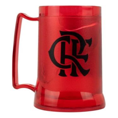 Imagem de Caneca Gel Isolante Térmico Vermelha 400ml - Flamengo Crf - Mileno