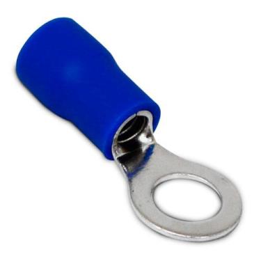 Imagem de 100 Terminal Pré-Isolado Tipo Olhal Cabo 2,5mm² Azul RVS 2-5 - Sibrate