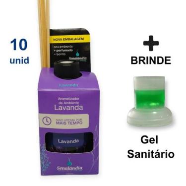 Imagem de Kit 10 Aromatizador Ambiente Lavanda 280ml Difusor Aroma Palito Cheiro