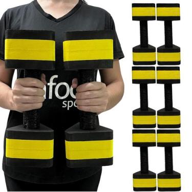 Imagem de Kit 3 Pares de Halteres Hidroginástica Em EVA 2 A 3 Kg DF4012-BK Preto