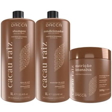 Imagem de Kit Shampoo Condicionador Nutrição Cacau Raiz Dacca Profissional - DAC