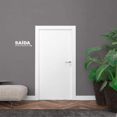Imagem de Kit 2 Adesivos Identificação Saída com Seta Indicativa Porta Escada - 