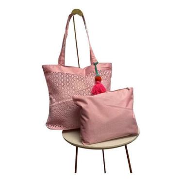 Imagem de Bolsa Feminina Sofisticada Praiana Necessaire Linda - Alwy, Rosa