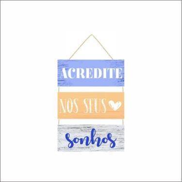 Imagem de Jogo placa c/ corda 3 pçs acredite - NSW