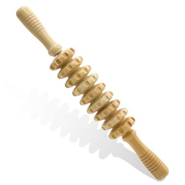 Imagem de Ferramentas de massagem de terapia de madeira para escultura corporal e redução de celulite – Massageador manual de drenagem linfática para pele lisa e firmadora