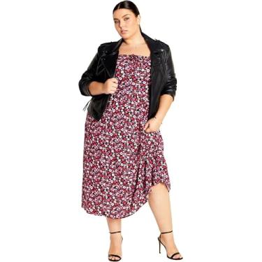 Imagem de City Chic Women's Apparel Vestido feminino City Chic Plus Size Jessie PRT, Floral retrô, 21 Plus Size