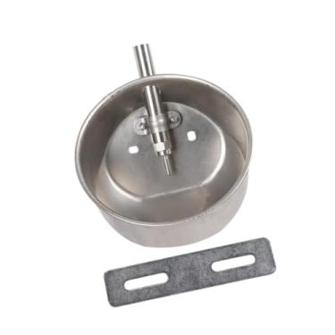 Imagem de Ｂｅｓｇａ Bebedouro automático para porcos, aço inoxidável, tigela para beber, cocho para água, serviço pesado, tigela para água de porco para animais,